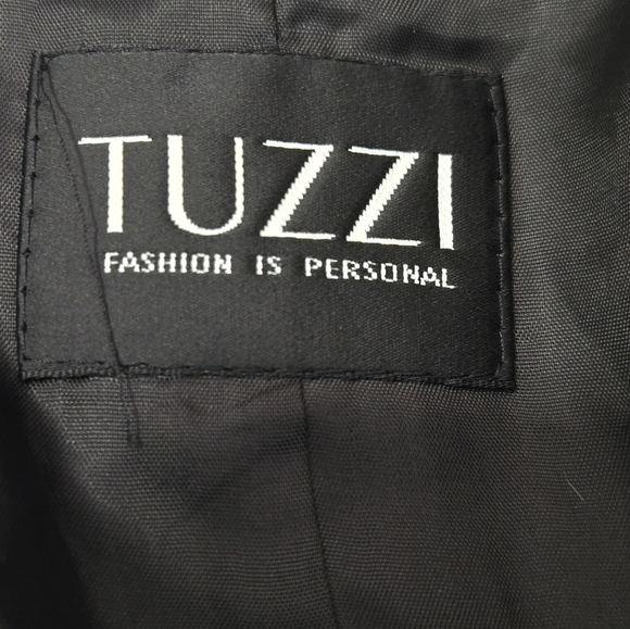 TUZZI Black Floral Dress Coat. Size 10 - Picture 12 of 16